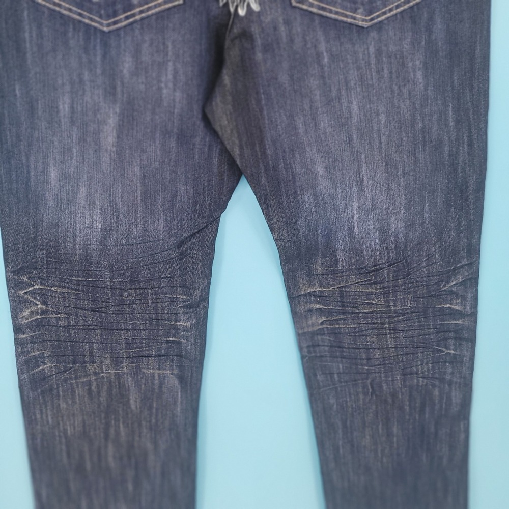 Brooklyn Xpress Jeans Mens 40 Y2K Baggy Eagle Graphic Dark Wash Denim streetwear - Picture 4 of 9